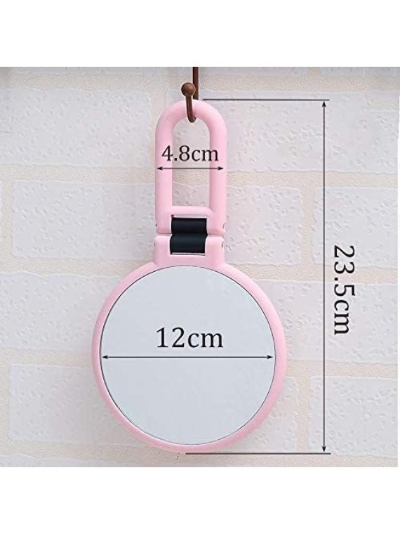 15X Magnifying Mirror, Hand Held Mirror, Double Sided Small Makeup Mirror with 1X 15X Magnification, Adjustable Handle/Stand Travel Mirror, Compact Magnified Mirror for Girl Woman Face Eyes Makeup