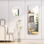 Door Mirror Full Length, 47"x 16" Full Body Over The Door Hanging Wall Mounted Mirror for Bedroom, Living Room, Cloakroom, Square Black