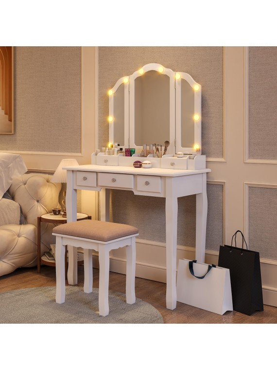 Makeup Vanity with Lights Vanity Desk with Mirror and Lights Makeup Vanity with Drawers Vanity Table with Lights Vanity with Lighted Mirror and Chair